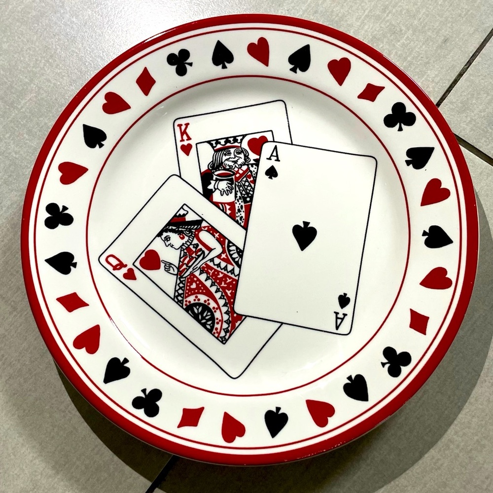 Vintage Tiffany & Co. Playing Cards Dessert Plate